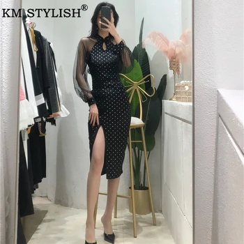 2020 Spring New Cheongsam Chinese Style Women's Clothings Vintage Retro Stand Collar Button Buckle New Black Pink Modified Dress
2020 Spring New Cheongsam Chinese Style Women's Clothings Vintage Retro Stand Collar Button Buckle New Black Pink Modified Dress