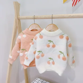 Winter girl's sweater New Arrival Korean style all-match cherry pattern Knitted Mink soft thickened sweater for cute sweet girls
Winter girl's sweater New Arrival Korean style all-match cherry pattern Knitted Mink soft thickened sweater for cute sweet girls
