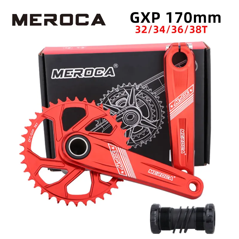 MEROCA MTB Crank 170mm Aluminum Alloy Narrow Width Bike 32T 34T 36T 38T Chainring Crown Bottom Bracket Crankset for SRAM X1
MEROCA MTB Crank 170mm Aluminum Alloy Narrow Width Bike 32T 34T 36T 38T Chainring Crown Bottom Bracket Crankset for SRAM X1