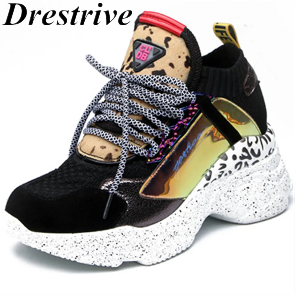 Drestrive Women Sneakers High Heels 7.5 cm Patchwork Lace Up Spring Casual Shoes Mixed Colors Size 35-42 Gilrs Sports Shoes
Drestrive Women Sneakers High Heels 7.5 cm Patchwork Lace Up Spring Casual Shoes Mixed Colors Size 35-42 Gilrs Sports Shoes