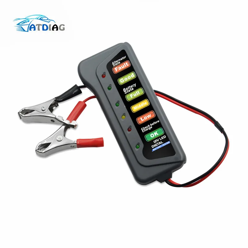 6 LED 12V Digital Battery Alternator Tester Lights Display Auto Car Diagnostic Tool for Cars Vehicle Motorcycle New
6 LED 12V Digital Battery Alternator Tester Lights Display Auto Car Diagnostic Tool for Cars Vehicle Motorcycle New