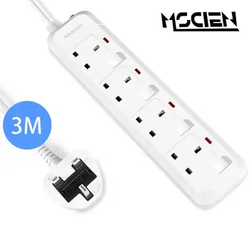 MSCIEN Power Strip UK Plug 4 AC Outlet Power Socket Surge Protected Extension Cord Adapter 3M Power Cable
MSCIEN Power Strip UK Plug 4 AC Outlet Power Socket Surge Protected Extension Cord Adapter 3M Power Cable