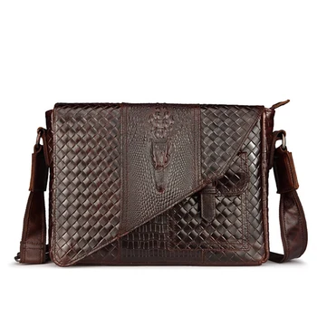 Woven pattern leather bag crocodile pattern head Crossbody bag cowhide business bag men shoulder bag horizontal section men bag
Woven pattern leather bag crocodile pattern head Crossbody bag cowhide business bag men shoulder bag horizontal section men bag