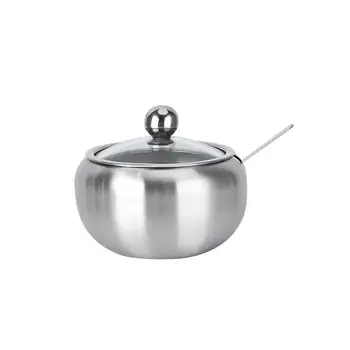 Stainless Steel Spice Jar Sugar Pot Condiment Container Seasoning Box with Lid and Serving Spoon for Home Kitchen (Size S M L)
Stainless Steel Spice Jar Sugar Pot Condiment Container Seasoning Box with Lid and Serving Spoon for Home Kitchen (Size S M L)