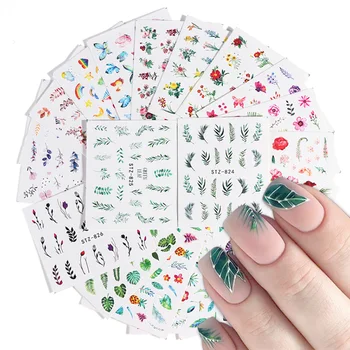 29pcs Nail Art Sticker Simple Green Black Leaf Water Sticker Flower Flamingo Slider for Manicure Nail Art Decoration Wraps Set
29pcs Nail Art Sticker Simple Green Black Leaf Water Sticker Flower Flamingo Slider for Manicure Nail Art Decoration Wraps Set