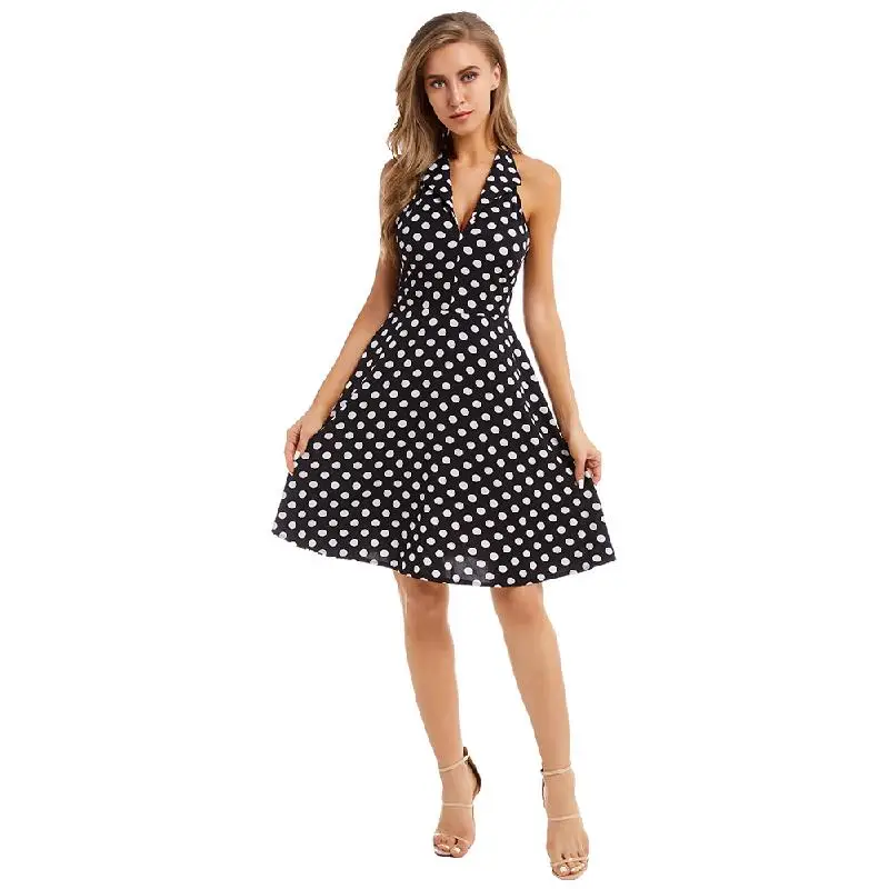 Bikitique Summer Dress Classic Polka Dot Print Party Dress Deep V-Neck Sleeveless Slim Dress Women Casual Vintage Vestidos
Bikitique Summer Dress Classic Polka Dot Print Party Dress Deep V-Neck Sleeveless Slim Dress Women Casual Vintage Vestidos