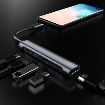 5 in 1 USB Type C Hub HDMI 4K USB C Hub USB 3.1 HUB Adapter USB2.0 USB3.0 PD Fast Charge Dock Data Adapter for Desktop Laptop
5 in 1 USB Type C Hub HDMI 4K USB C Hub USB 3.1 HUB Adapter USB2.0 USB3.0 PD Fast Charge Dock Data Adapter for Desktop Laptop