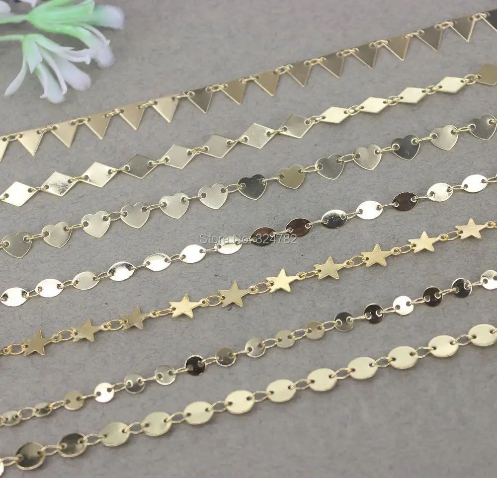 5 Meters Mix Style Gold Metal Star Chain,Heart Chain,Oval Chain,Round Chain,Triangle Chain,Rhombus Chain for jewelry making
5 Meters Mix Style Gold Metal Star Chain,Heart Chain,Oval Chain,Round Chain,Triangle Chain,Rhombus Chain for jewelry making