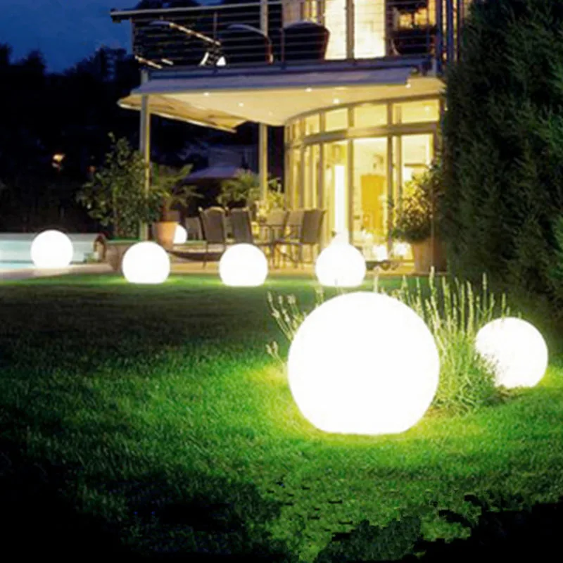 Led Solar Bulb Lamp Energy Powered Waterproof Outdoor Garden Light Street Solar Panel Ball Lights Lawn Yard Landscape Decorative