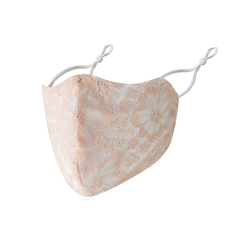 Black Lace Floral Print Masks Sun Protection Lace Riding Mouth Masks Summer Hanging Ears Face Mask Women Retro Face Mouth Covers