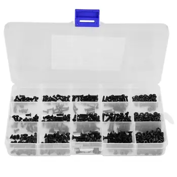 480pcs/set Black Carbon Steel Hexagonal Countersunk Screw Nut Kit M2 M2.5 M3 Hex Flat Head Screw Nut Kit
480pcs/set Black Carbon Steel Hexagonal Countersunk Screw Nut Kit M2 M2.5 M3 Hex Flat Head Screw Nut Kit