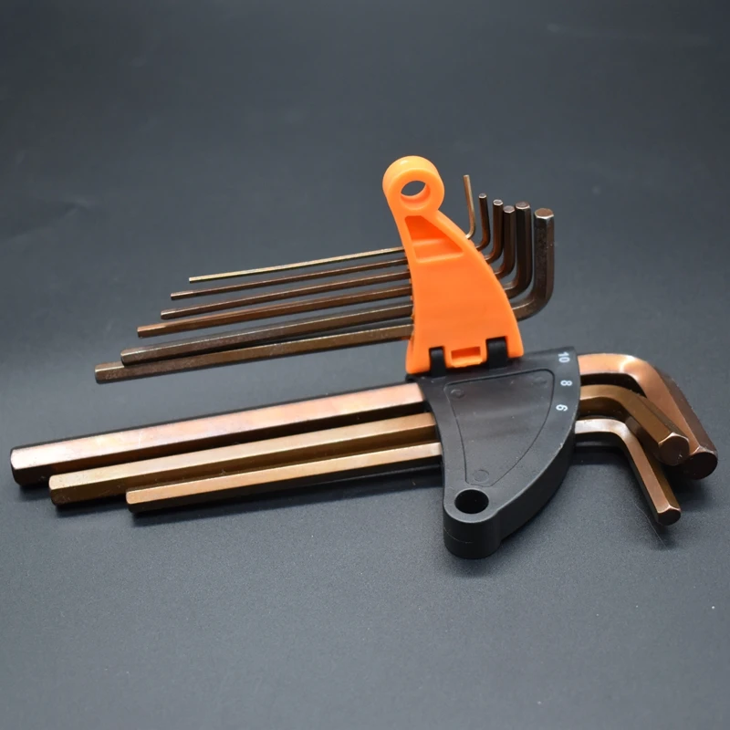 9PCS Anti-rust Hex Wrench Set Universal Allen Key 1.5mm-10mm Double-End L Type Hexagon Flat Ball Spanner for Tactical Pistol
9PCS Anti-rust Hex Wrench Set Universal Allen Key 1.5mm-10mm Double-End L Type Hexagon Flat Ball Spanner for Tactical Pistol
