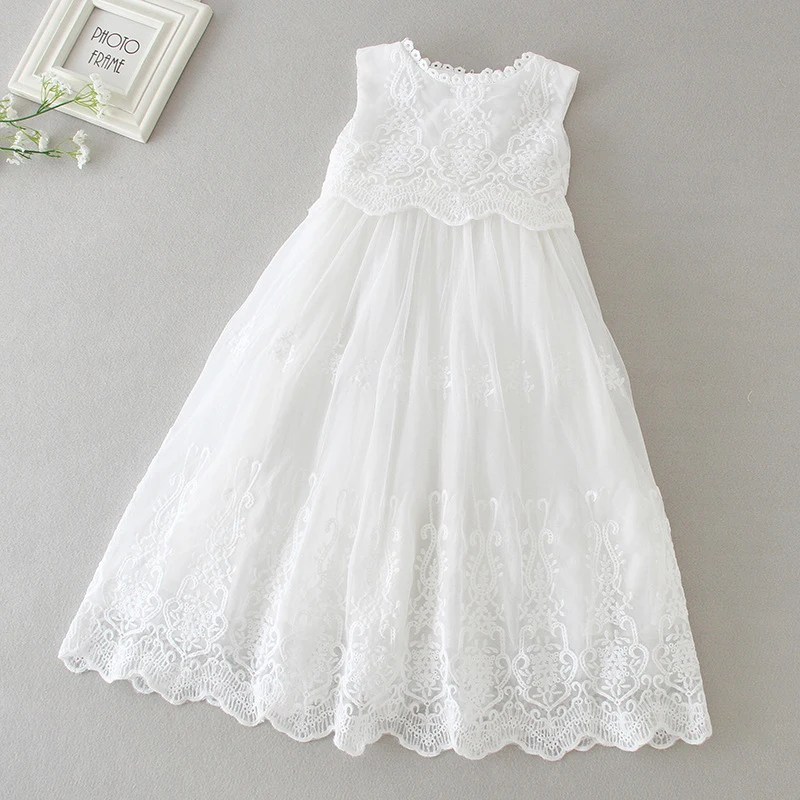 Baby Dress White Kids First Birthday Party Gown Toddler Girl Bridesmaid Dress Children Christening Clothes with Hat Baptism Gown 
Baby Dress White Kids First Birthday Party Gown Toddler Girl Bridesmaid Dress Children Christening Clothes with Hat Baptism Gown