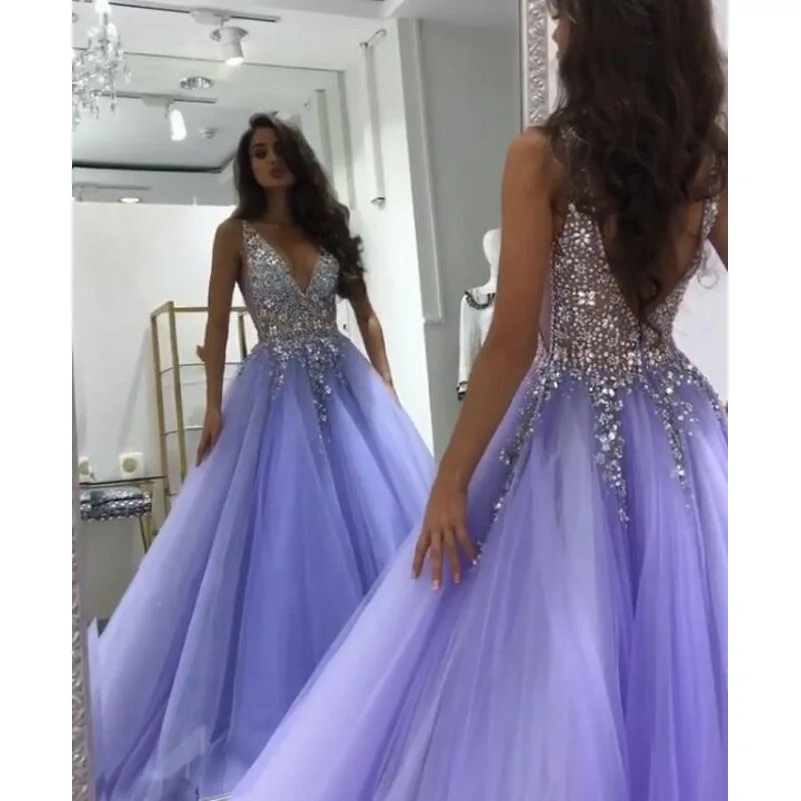 Saudi Arabic Party Dress Lilac 2020 abendkleider Crystal Bead Prom Gown Tulle Customized Party Dresses Gorgeous Robe de soiree
Saudi Arabic Party Dress Lilac 2020 abendkleider Crystal Bead Prom Gown Tulle Customized Party Dresses Gorgeous Robe de soiree