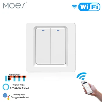 WiFi Push Button Smart Light Switch Smart Life/Tuya APP Remote Control Works with Alexa Google Home for Voice Control 2 Gang
WiFi Push Button Smart Light Switch Smart Life/Tuya APP Remote Control Works with Alexa Google Home for Voice Control 2 Gang