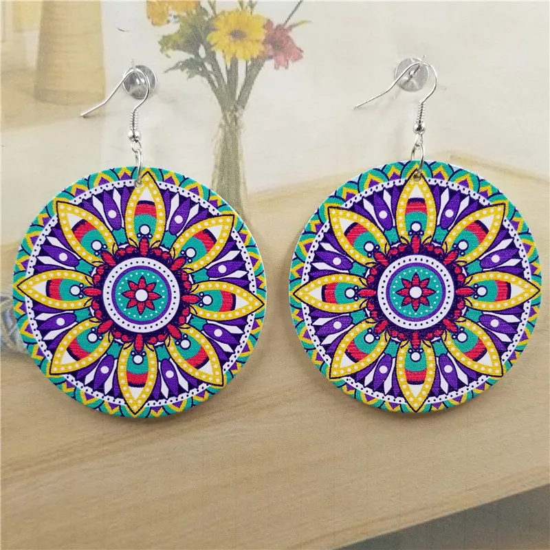 New 1pair Natural Wooden Personalized Style Circle Handmade Drop Earring African Round Exquesite Jewelry Gift Flower Map Women
New 1pair Natural Wooden Personalized Style Circle Handmade Drop Earring African Round Exquesite Jewelry Gift Flower Map Women