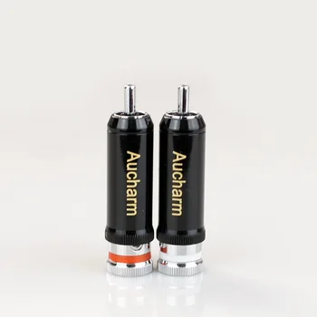 1PCS All-copper-plated rhodium Lotus plug integrated lockable plug HIFI enthusiast level RCA plug terminal 
1PCS All-copper-plated rhodium Lotus plug integrated lockable plug HIFI enthusiast level RCA plug terminal