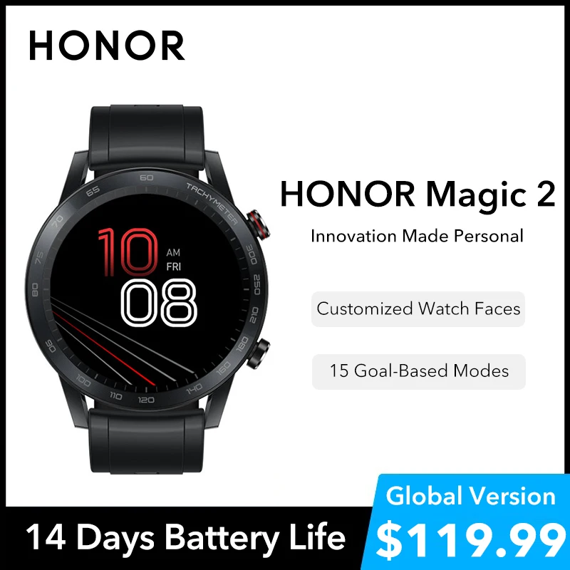 Смарт-часы мужские HONOR Magic Watch 2 с пульсометром кислородом в крови насыщенностью