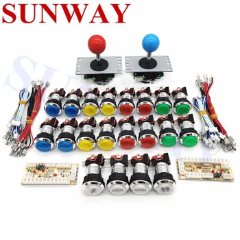Zero Delay Arcade cabinet DIY kit for 5V LED chrome push button SANWA Joystick 1 & 2 player COIN button USB to PC / Raspberry Pi
Zero Delay Arcade cabinet DIY kit for 5V LED chrome push button SANWA Joystick 1 & 2 player COIN button USB to PC / Raspberry Pi