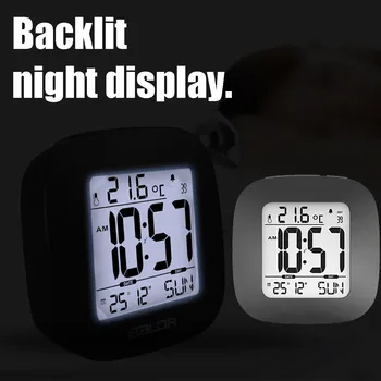 New Electronic Digital Alarm Clock Smart Mute Clock Backlight LCD Display Temperature & Calendar & Date Snooze Function Alarm Cl
New Electronic Digital Alarm Clock Smart Mute Clock Backlight LCD Display Temperature & Calendar & Date Snooze Function Alarm Cl