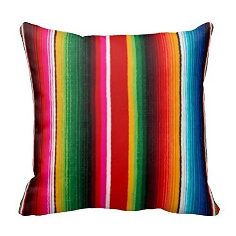 Trendy Colorful Mexican Style Striped Decorative Throw Pillow Case Cushion Cover Modern Mexican Fabric Home Decoration Gift 18"
Trendy Colorful Mexican Style Striped Decorative Throw Pillow Case Cushion Cover Modern Mexican Fabric Home Decoration Gift 18"