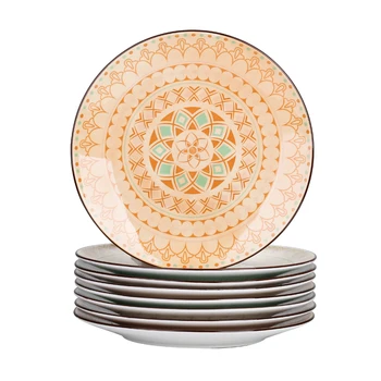 Vancasso TULIP 4/8/12-Pieces 4-Design Porcelain Multi-Colour Mandala Dinner Plate Set Salad/Fruit/Snack Plate Set(27*27*2.5cm)
Vancasso TULIP 4/8/12-Pieces 4-Design Porcelain Multi-Colour Mandala Dinner Plate Set Salad/Fruit/Snack Plate Set(27*27*2.5cm)