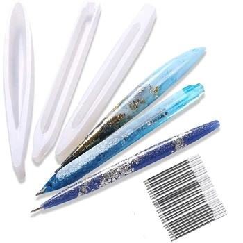 3 Pieces of Silicone Resin Mold Ball Point Pen Mold, Crystal Epoxy Mold, Used for DIY Handicraft Decoration
3 Pieces of Silicone Resin Mold Ball Point Pen Mold, Crystal Epoxy Mold, Used for DIY Handicraft Decoration