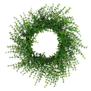 1pc Large Artificial Green Plant Wreath Front Door Green Wreath Shell Grass Leaves Wreath For Wall Window Party Decoration
1pc Large Artificial Green Plant Wreath Front Door Green Wreath Shell Grass Leaves Wreath For Wall Window Party Decoration