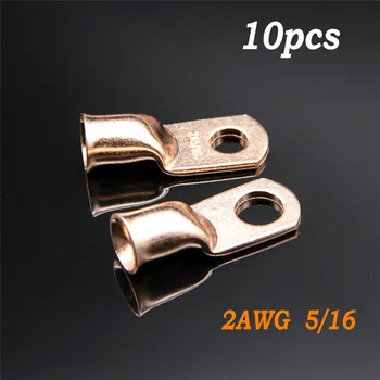 Wire Ring Terminal Copper Car Audio Terminals 2 AWG Gauge 5/16 Connectors Battery Cable Connector lugs Terminals 10pcs
Wire Ring Terminal Copper Car Audio Terminals 2 AWG Gauge 5/16 Connectors Battery Cable Connector lugs Terminals 10pcs