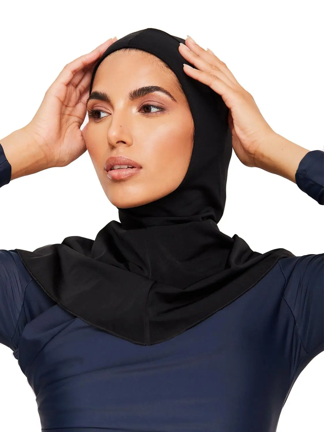 Мусульманский тюрбан однотонный Женский скромный хиджаб с полным покрытием для