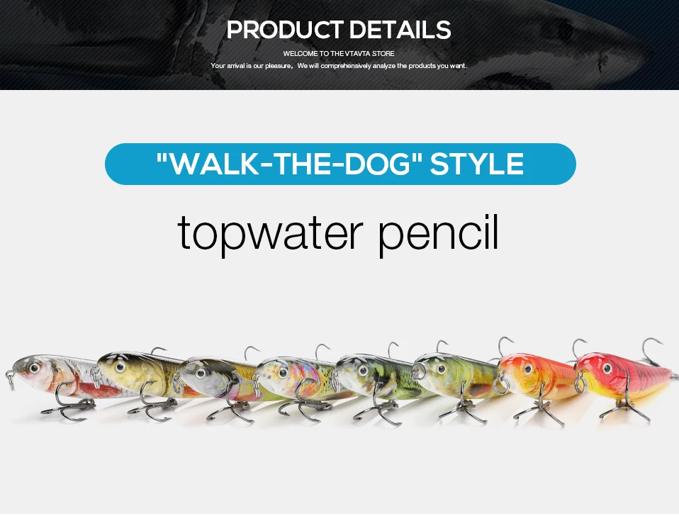 TREHOOK Topwater Pencil Lure 10cm 17g Floating Hrad Lure for Trout Fishing Lures Wobblers Artificial Bait Rattling Crankbaits 04