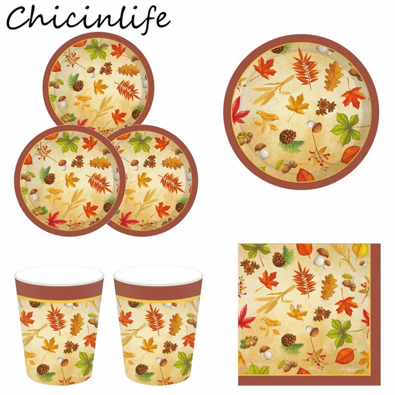 Chicinlife Thanksgiving Maple Leaf Paper Plates Cups Napkin Disposable Tableware Autumn Leaf Birthday Thanksgiving Party Supplie
Chicinlife Thanksgiving Maple Leaf Paper Plates Cups Napkin Disposable Tableware Autumn Leaf Birthday Thanksgiving Party Supplie