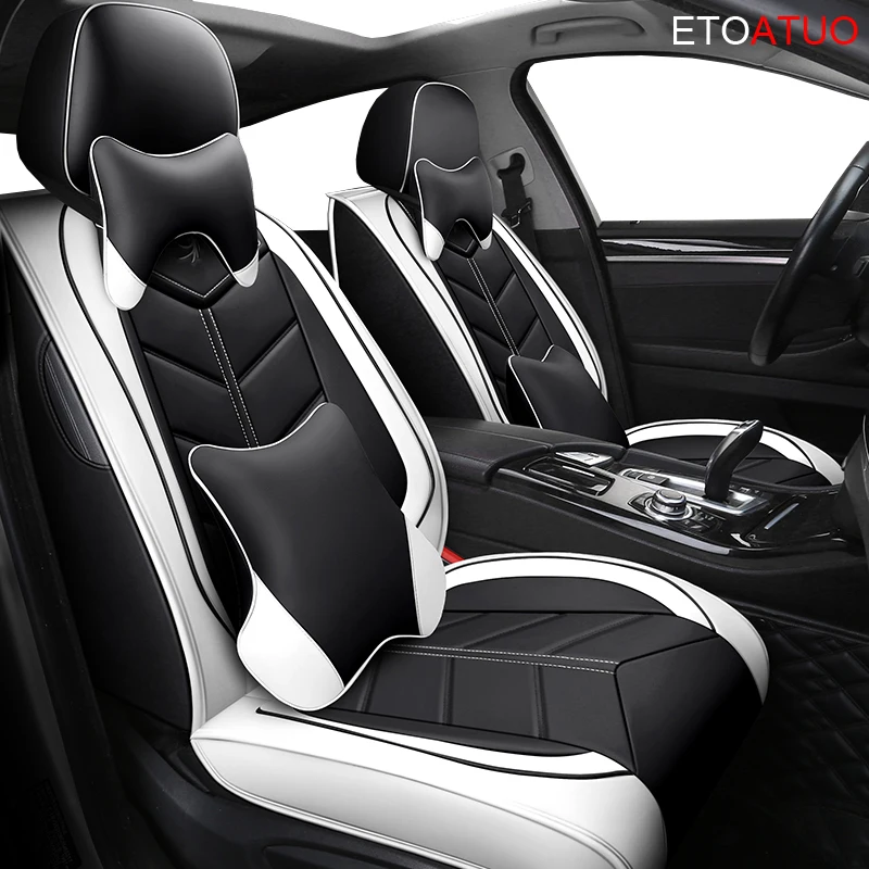 Full Coverage Eco-leather auto seats covers PU Leather Car Seat Covers for Kia morning picanto rio cerato soul seed optima sting |