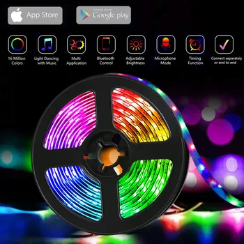 10M 20M WiFi LED Strip Light RGB 5050 Lights Music Sync Color Changing, App Controlled LED Lights living room decoration
10M 20M WiFi LED Strip Light RGB 5050 Lights Music Sync Color Changing, App Controlled LED Lights living room decoration