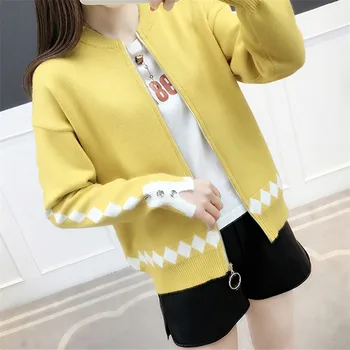 Knitted Jacket Women Sweater 2019 Autumn New Loose Short Sweater Cardigan Spring Round Neck Casual Female Knitwear Coats XIN140
Knitted Jacket Women Sweater 2019 Autumn New Loose Short Sweater Cardigan Spring Round Neck Casual Female Knitwear Coats XIN140