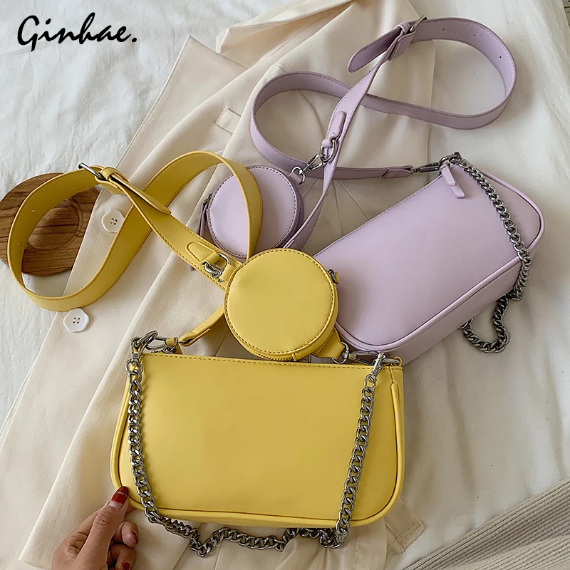 2020 Fashion 2Pcs Set Designer Soft Leather Underarm Bag High Quality Elegant Chains Ladies Shoulder Bag Womens Messenger Bags
2020 Fashion 2Pcs Set Designer Soft Leather Underarm Bag High Quality Elegant Chains Ladies Shoulder Bag Womens Messenger Bags