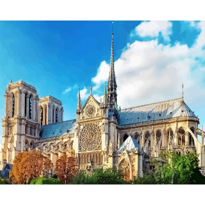 SELILALI 40x50cm Framed Painting By Numbers Kits Paris Church Landscape Picture By Number For Adults Diy Gift Home Room Decor
SELILALI 40x50cm Framed Painting By Numbers Kits Paris Church Landscape Picture By Number For Adults Diy Gift Home Room Decor