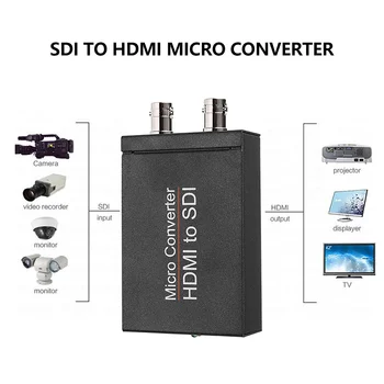 SDI to HDMI / HDMI to SDI Micro Converter Adapter with Audio Auto Format Detection with Power Mini HD SD-SDI Video for Camera
SDI to HDMI / HDMI to SDI Micro Converter Adapter with Audio Auto Format Detection with Power Mini HD SD-SDI Video for Camera