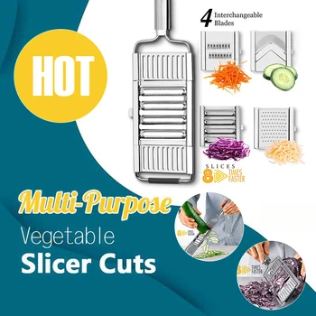 Kitchen Mandoline Slicer Stainless Steel Multi Blade Adjutsable Peeler for Fruits and Vegetables
Kitchen Mandoline Slicer Stainless Steel Multi Blade Adjutsable Peeler for Fruits and Vegetables