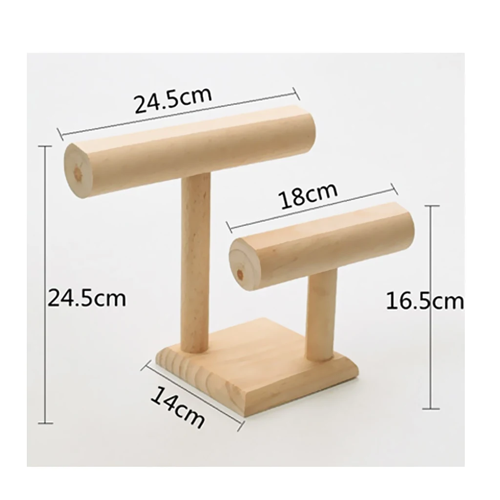 Wood T-bar Jewelry Display Stands for Bracelet Chain Watch holder Jewelry Organizer Rack Packgaing Shelf Wood T-bar Jewelry Display Stands for Bracelet Chain Watch holder Jewelry Organizer Rack Packgaing Shelf