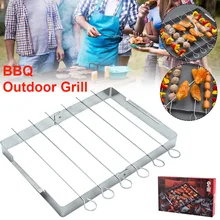 Foldable Stainless Stee BBQ Skewer Rack For Grilling Shish Kabob and Skewers + 6PCS Barbecue Needle Camping Barbecue Equipment
Foldable Stainless Stee BBQ Skewer Rack For Grilling Shish Kabob and Skewers + 6PCS Barbecue Needle Camping Barbecue Equipment