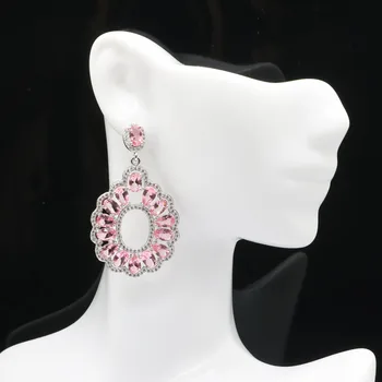 10.2g Real 925 Solid Sterling Silver Gorgeous Long Big Created Pink Morganite CZ Woman's Present Earrings 47x23mm
10.2g Real 925 Solid Sterling Silver Gorgeous Long Big Created Pink Morganite CZ Woman's Present Earrings 47x23mm