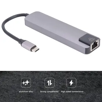 Durable Type-C HUB Classic Delicate Texture 5 in 1 Type-C HUB USB-C to 4K HDMI RJ45 2XUSB 3.0 Type-C Charging Port Adapter
Durable Type-C HUB Classic Delicate Texture 5 in 1 Type-C HUB USB-C to 4K HDMI RJ45 2XUSB 3.0 Type-C Charging Port Adapter