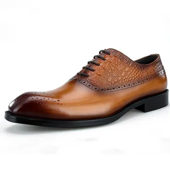 Brand 100% Genuine Leather Carved Men Formal Shoes High Quality Handmade Luxury Designers Office Dress Shoes Oxford
Brand 100% Genuine Leather Carved Men Formal Shoes High Quality Handmade Luxury Designers Office Dress Shoes Oxford