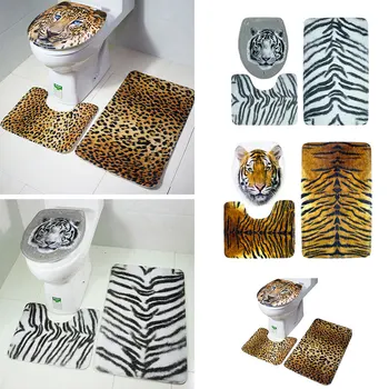 Toilet Rug 3Pcs/Set Animal Print Decor Home Supplies Durable Non-Slip Bath Mat Foot Mat Tiger Leopard Bathroom NEW 2017
Toilet Rug 3Pcs/Set Animal Print Decor Home Supplies Durable Non-Slip Bath Mat Foot Mat Tiger Leopard Bathroom NEW 2017