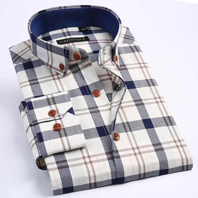 2019 New Arrival 100% Cotton Business Casual Men Shirts Contrast Color Plaid Long Sleeve Button-down Brand Men Checked Shirts
2019 New Arrival 100% Cotton Business Casual Men Shirts Contrast Color Plaid Long Sleeve Button-down Brand Men Checked Shirts