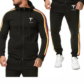 New Spring Autumn Men's Hoodies Tesla car logo Print high quality cotton Men's sweatshirt + sweatpants Suit 2pcs
New Spring Autumn Men's Hoodies Tesla car logo Print high quality cotton Men's sweatshirt + sweatpants Suit 2pcs