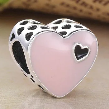 Original Pink Enamel Sweet Love Heart Beads Fit 925 Sterling Silver Bead Charm Bracelet Bangle DIY Jewelry
Original Pink Enamel Sweet Love Heart Beads Fit 925 Sterling Silver Bead Charm Bracelet Bangle DIY Jewelry