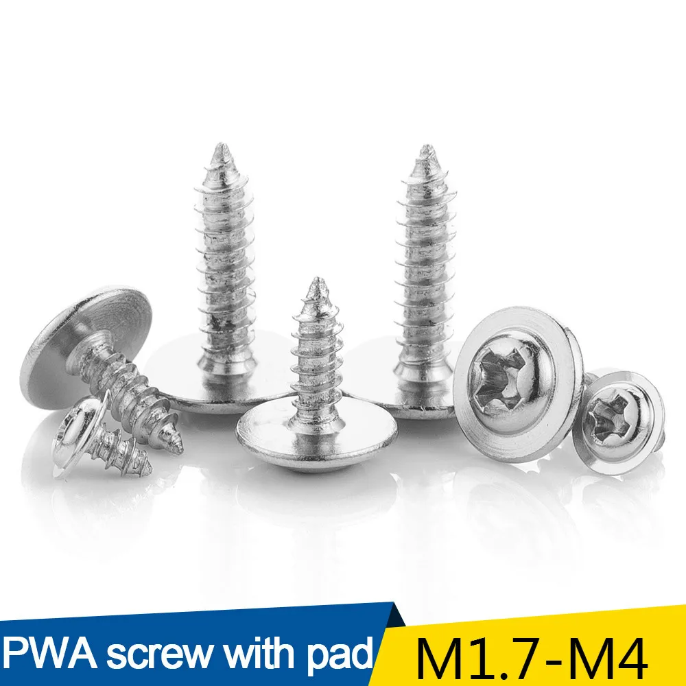 LUHUICHANG 100pcs PWA Cross Round Head with Washer Self Tapping Screw M1.7 M2 M2.3 M2.6 M3 M4 Carbon Steel Phillips Screw
LUHUICHANG 100pcs PWA Cross Round Head with Washer Self Tapping Screw M1.7 M2 M2.3 M2.6 M3 M4 Carbon Steel Phillips Screw