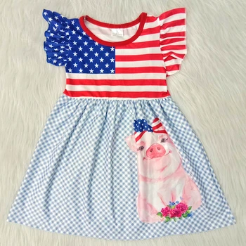 happy July 4th girls frocks stitching fabric girl summer fashion dress cute pig pattern baby girl dresses with star and stripes
happy July 4th girls frocks stitching fabric girl summer fashion dress cute pig pattern baby girl dresses with star and stripes